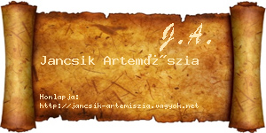 Jancsik Artemíszia névjegykártya